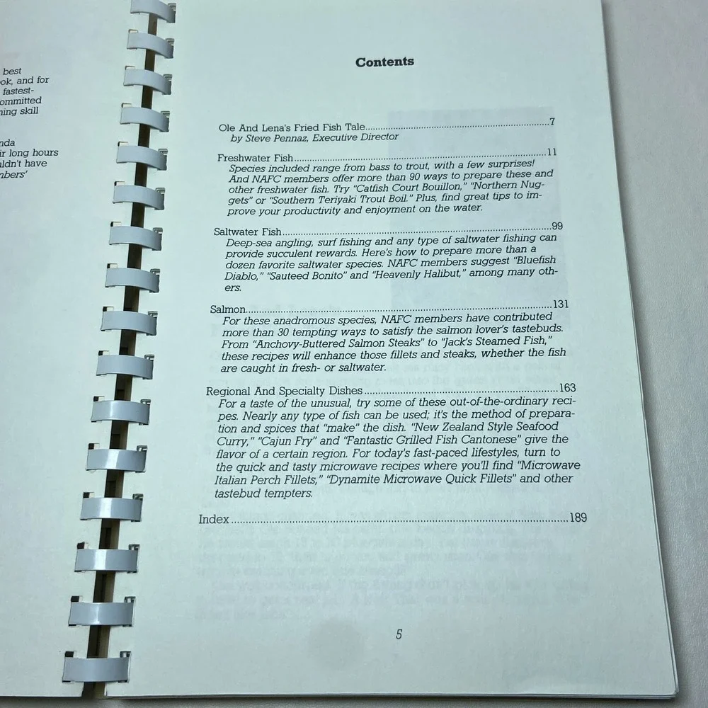 1990s North American Fishing‎ Club Members' Cookbook NAFC Minnesota MN Fish
